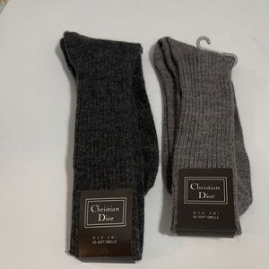Dior Men's Dark and Light Gray Socks